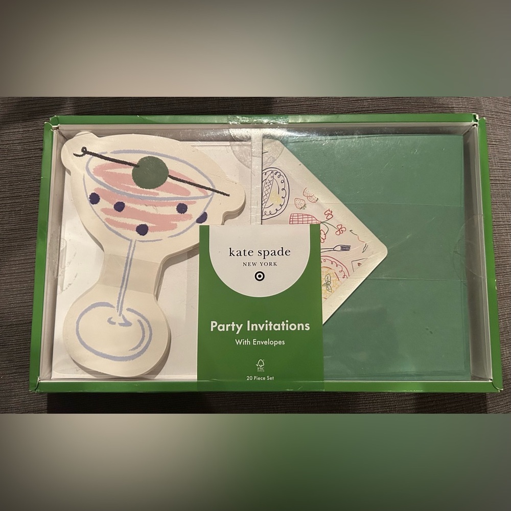 Kate Spade x Target Martini Party Invitations with Envelopes 20 piece Set - Picture 4 of 5